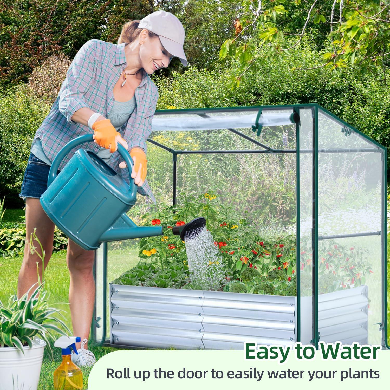 Huerto Elevado Ohuhu con Invernadero 120x60x30 cm PVC