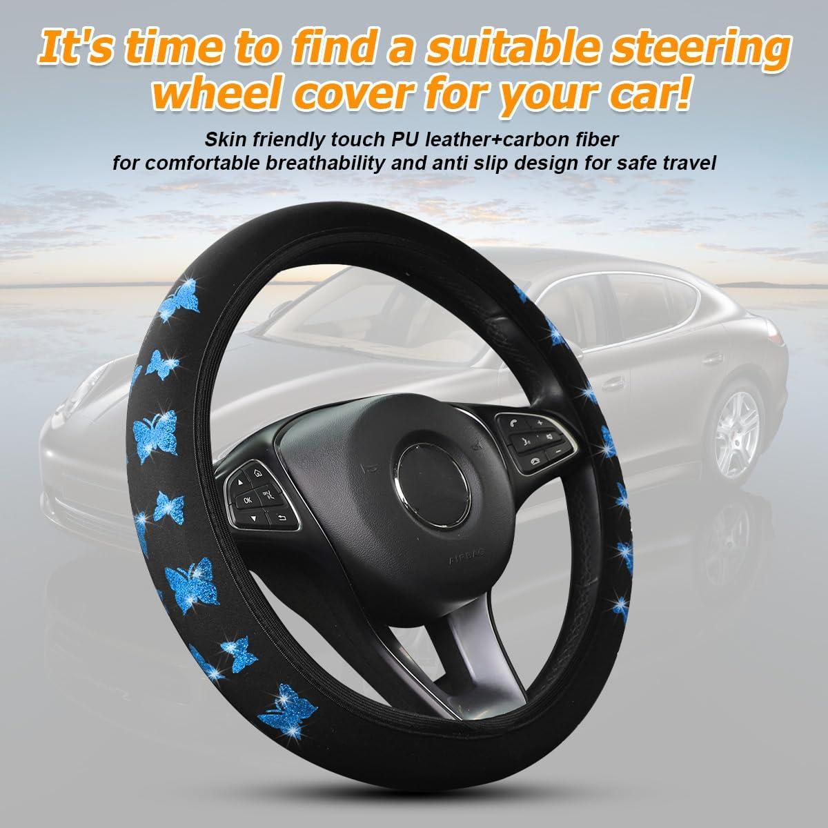 Cubierta de Volante KHGUZ 15" Antideslizante Azul