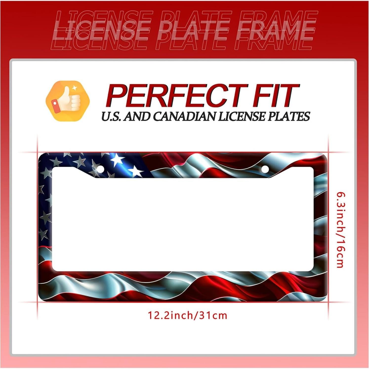 Marco de Placa de Licencia NINANMY Acero Inoxidable 31x16 cm