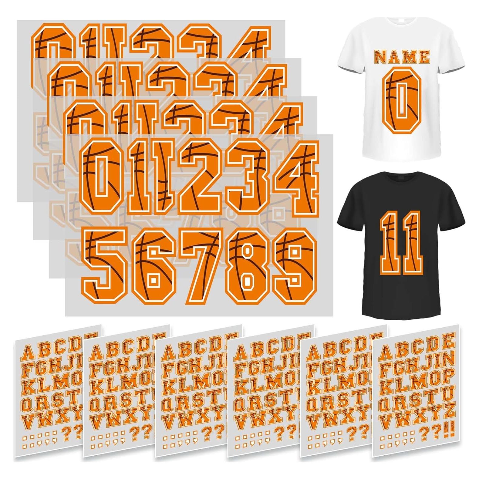 Zhanmai Letras y Números de Transferencia Térmica 280 Pcs Baloncesto