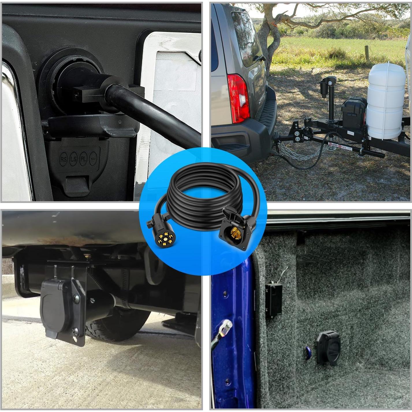 Cable de Extensión para Remolque Nilight 12FT 7 Pines