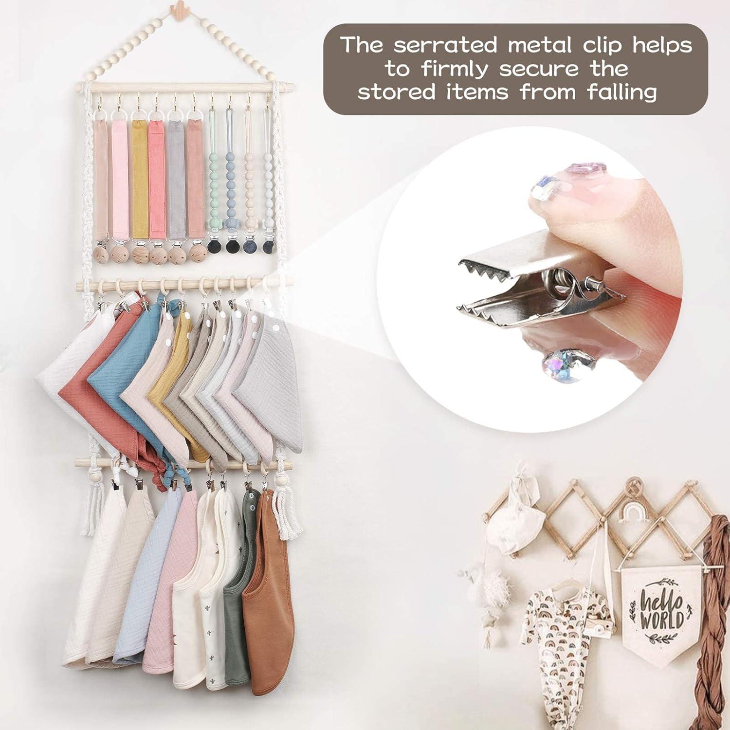 Organizador de Baberos y Clips de Chupete POVETIRE Beige