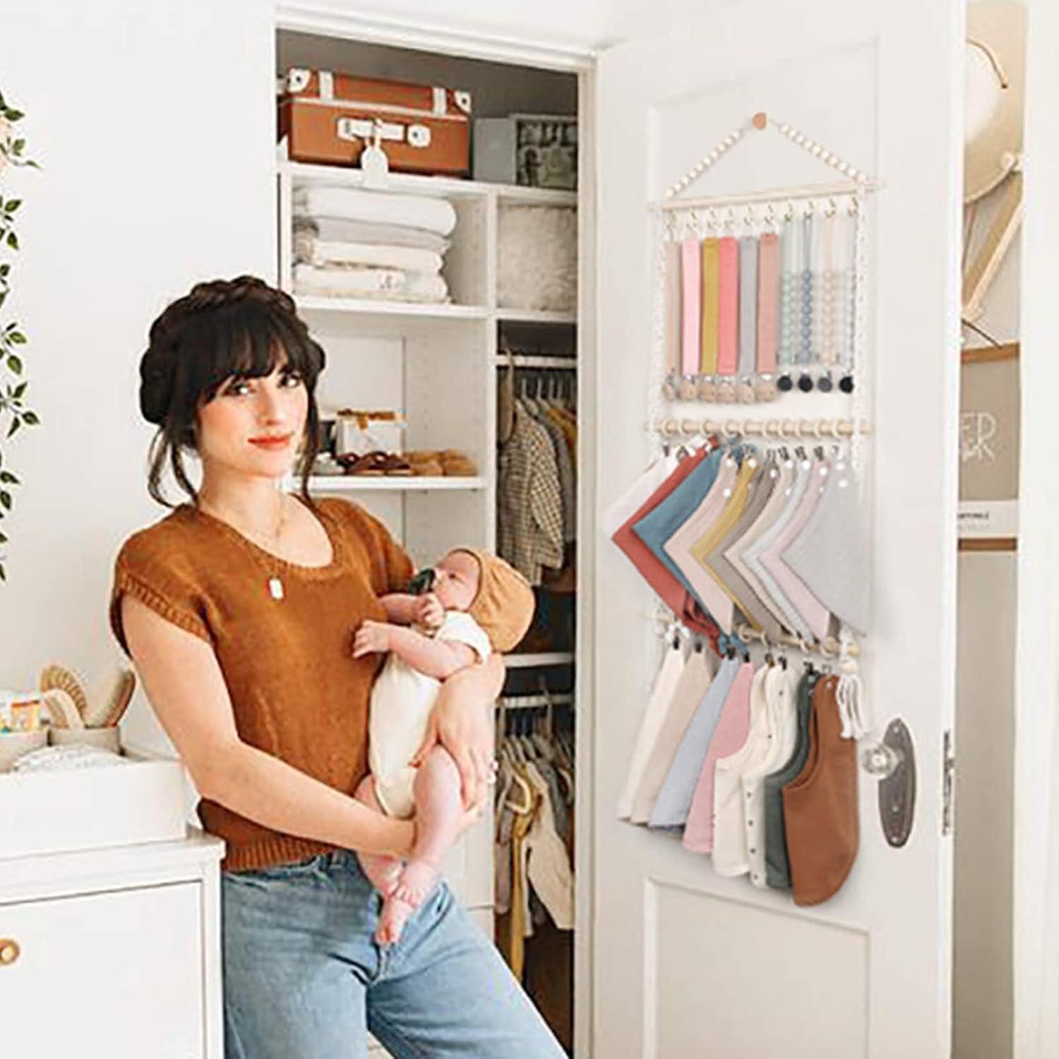 Organizador de Baberos y Clips de Chupete POVETIRE Beige