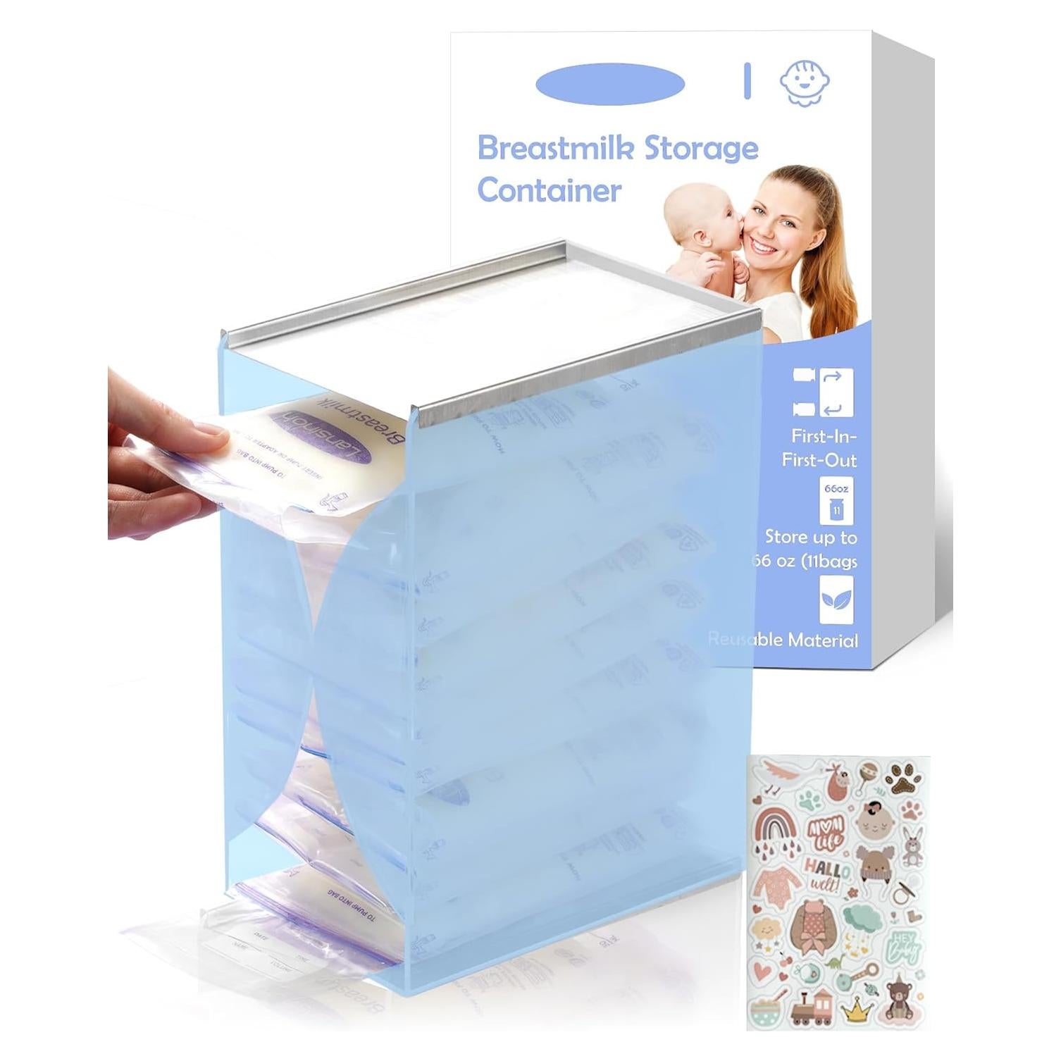 Organizador de Congelador de Leche Materna M-3 Azul 1.96L