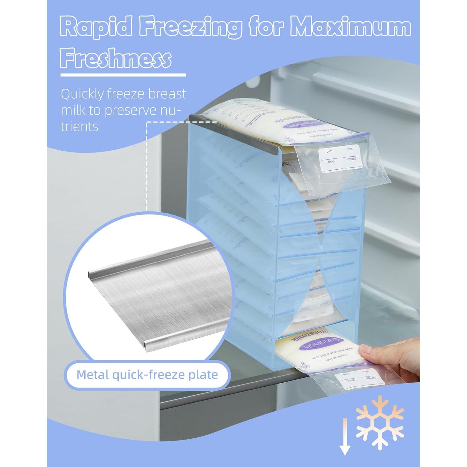 Organizador de Congelador de Leche Materna M-3 Azul 1.96L