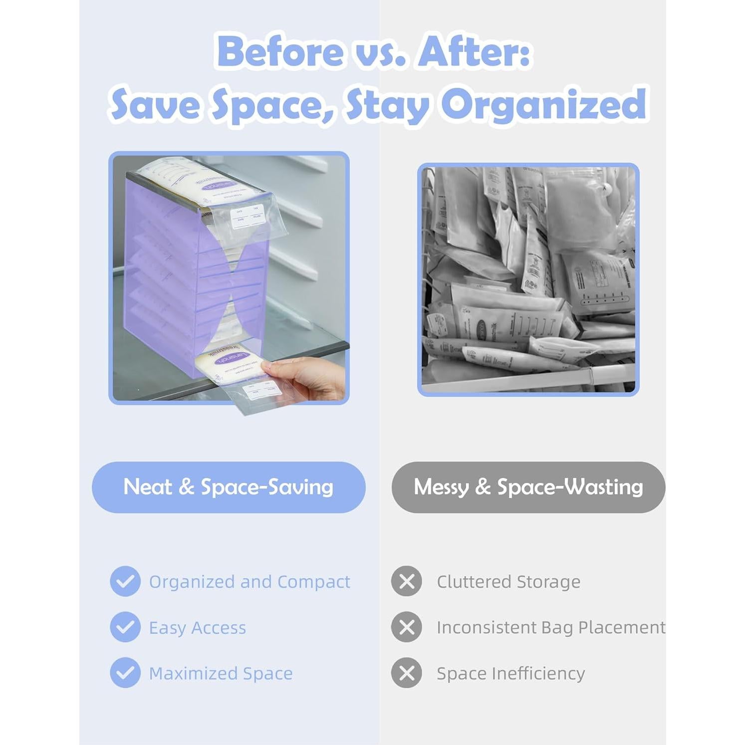 Organizador de Congelador de Leche Materna M-3 Azul 1.96L