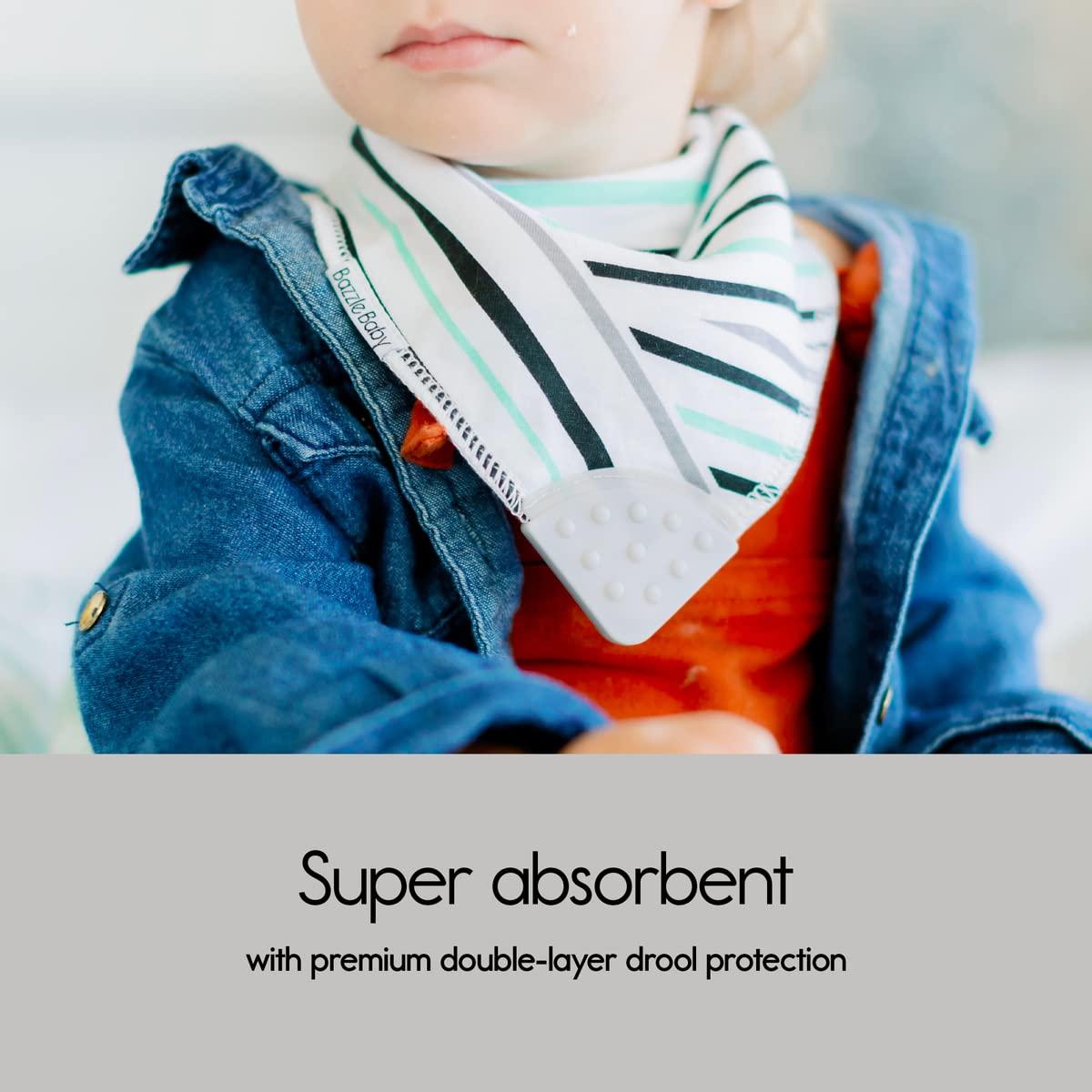 Baberos de Dentición Bazzle Baby 4-Pack Algodón Ajustables