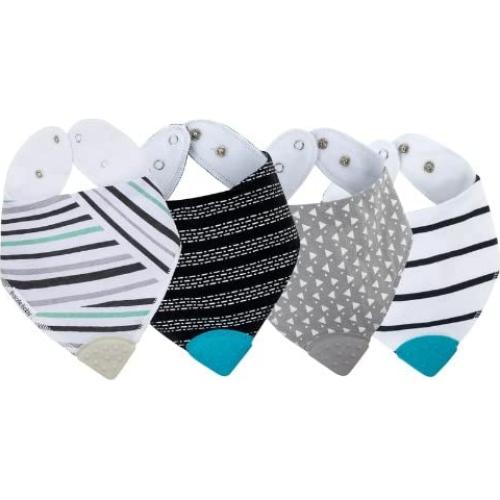 Baberos de Dentición Bazzle Baby 4-Pack Algodón Ajustables