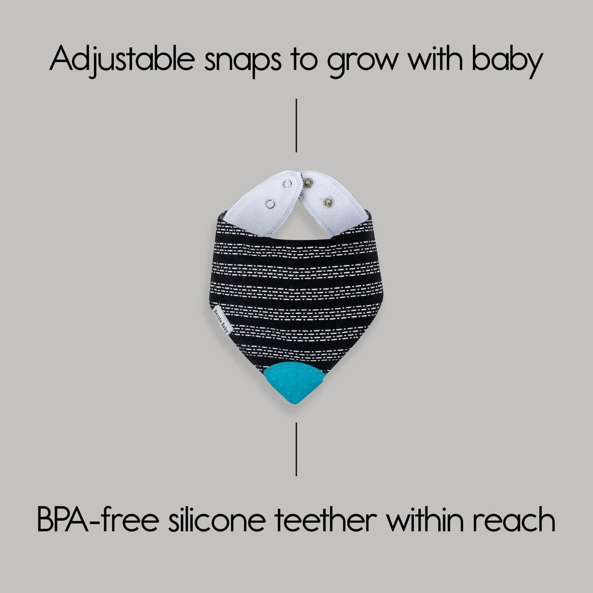 Baberos de Dentición Bazzle Baby 4-Pack Algodón Ajustables