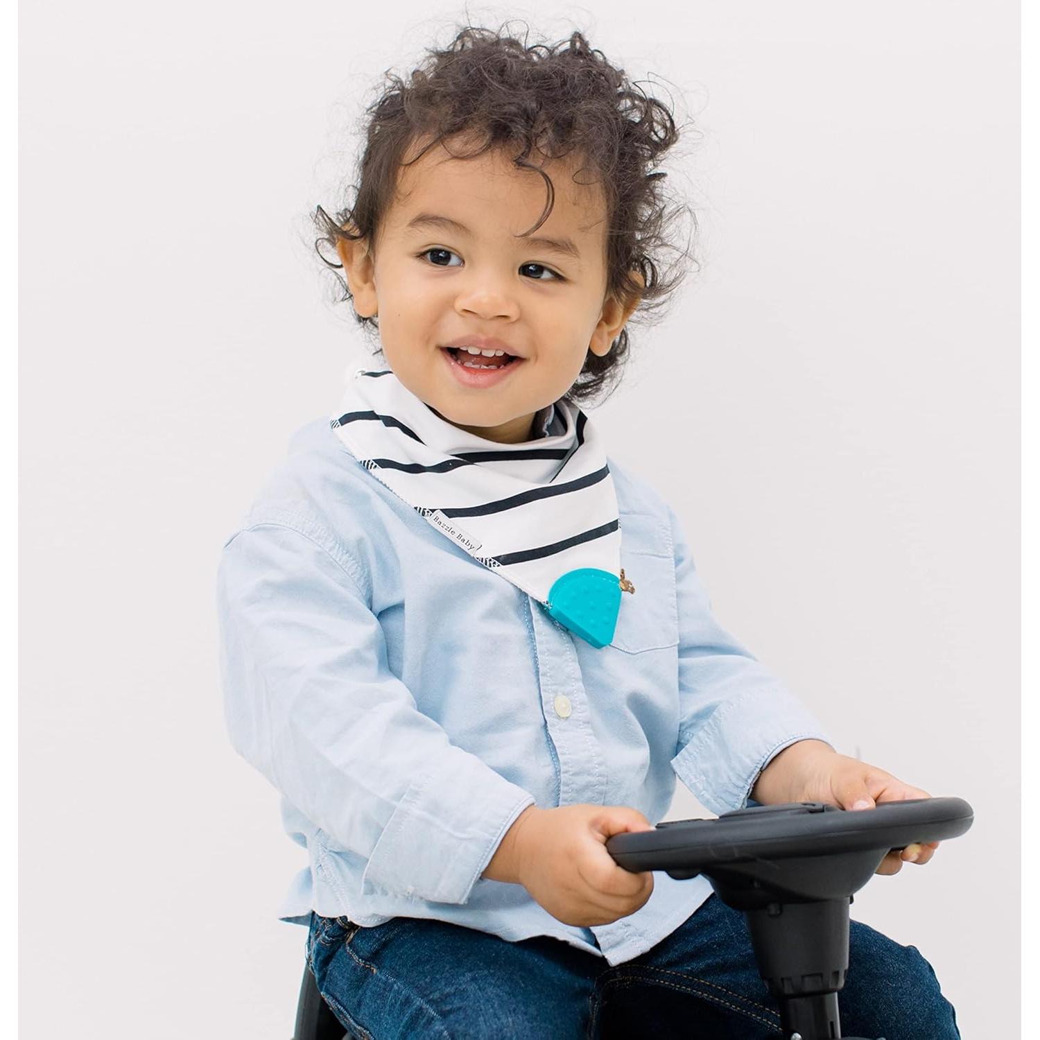 Baberos de Dentición Bazzle Baby 4-Pack Algodón Ajustables