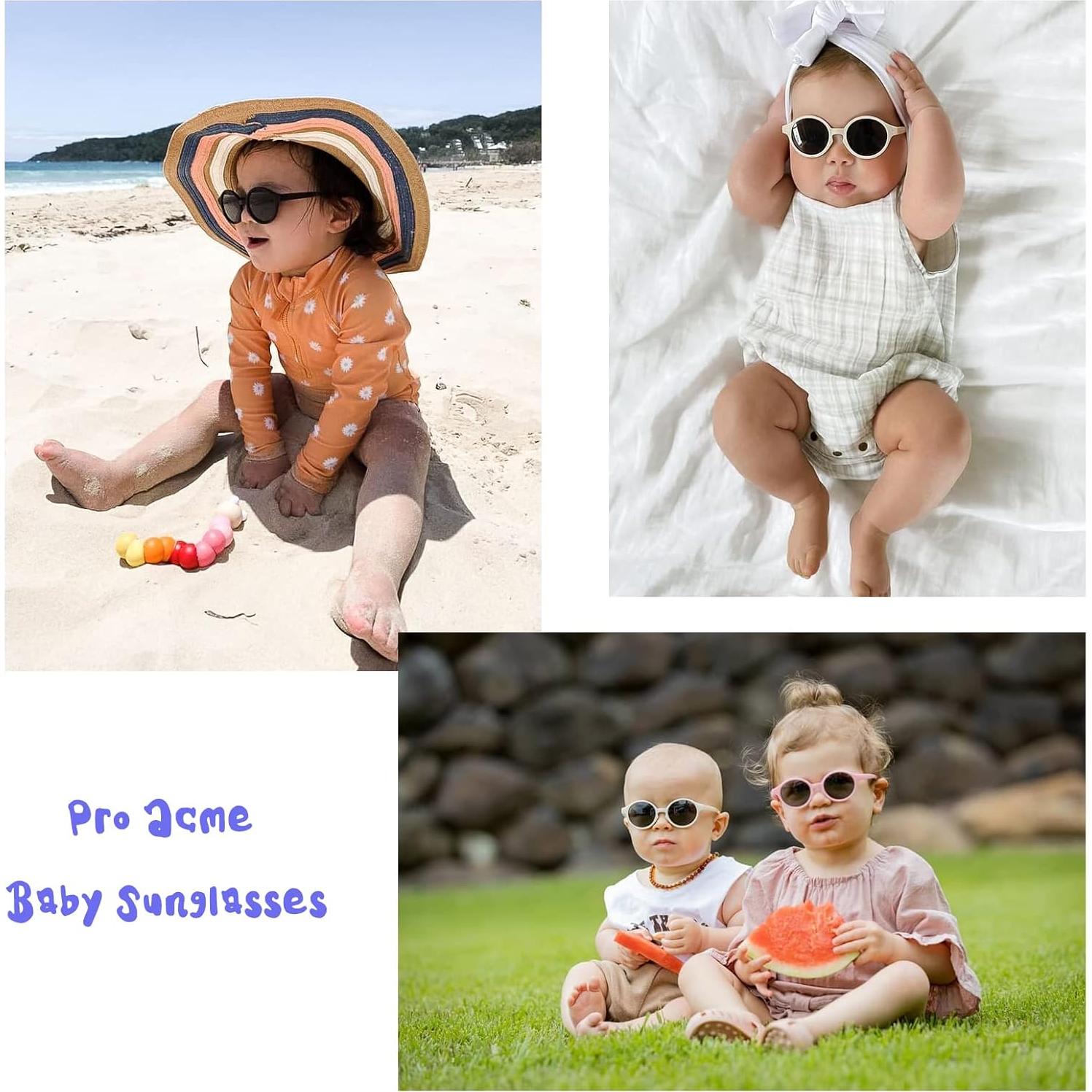 Gafas de Sol Redondas Pro Acme para Bebés UV400 - Correa TPEE