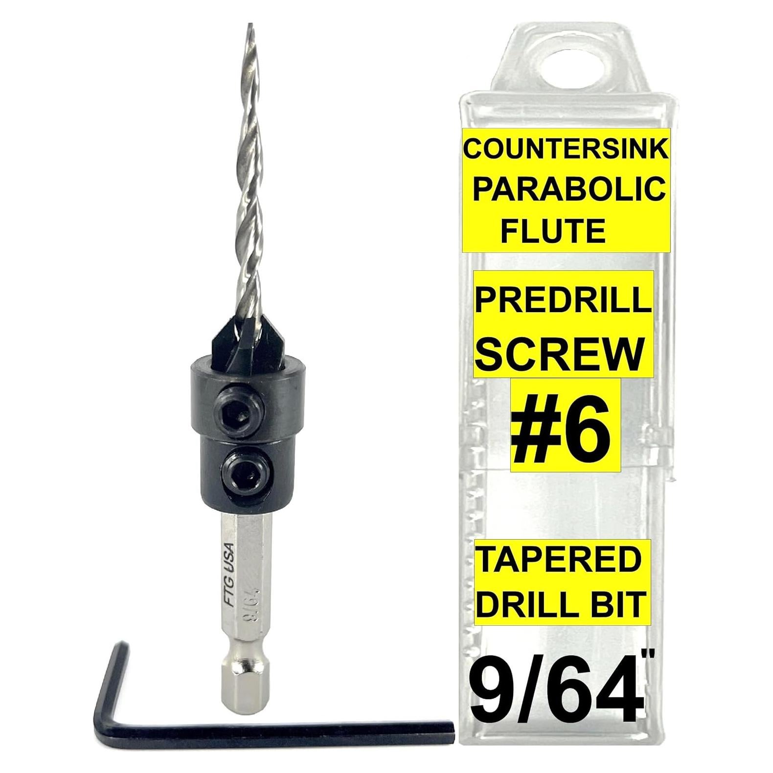 Juego de Brocas de Avellanado FTG USA #6 Ajustable 0.95 cm