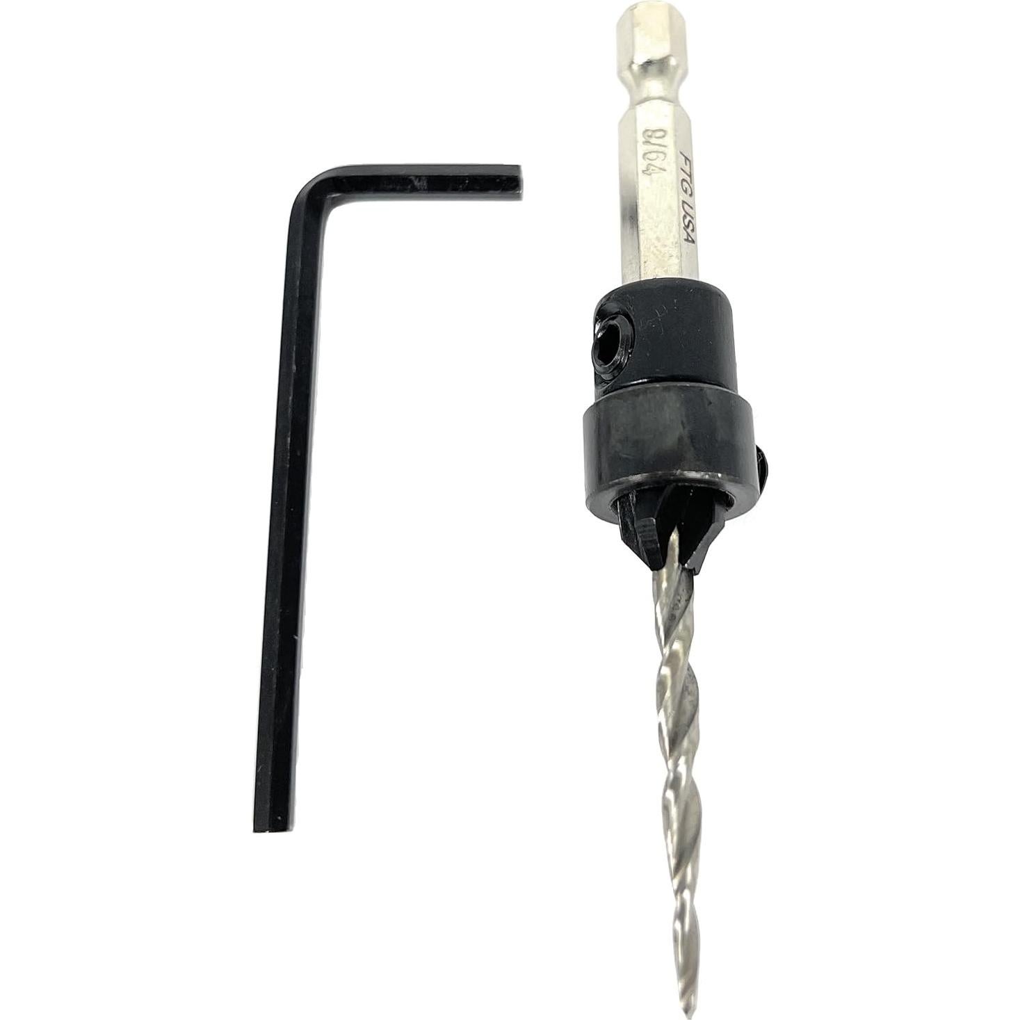 Juego de Brocas de Avellanado FTG USA #6 Ajustable 0.95 cm