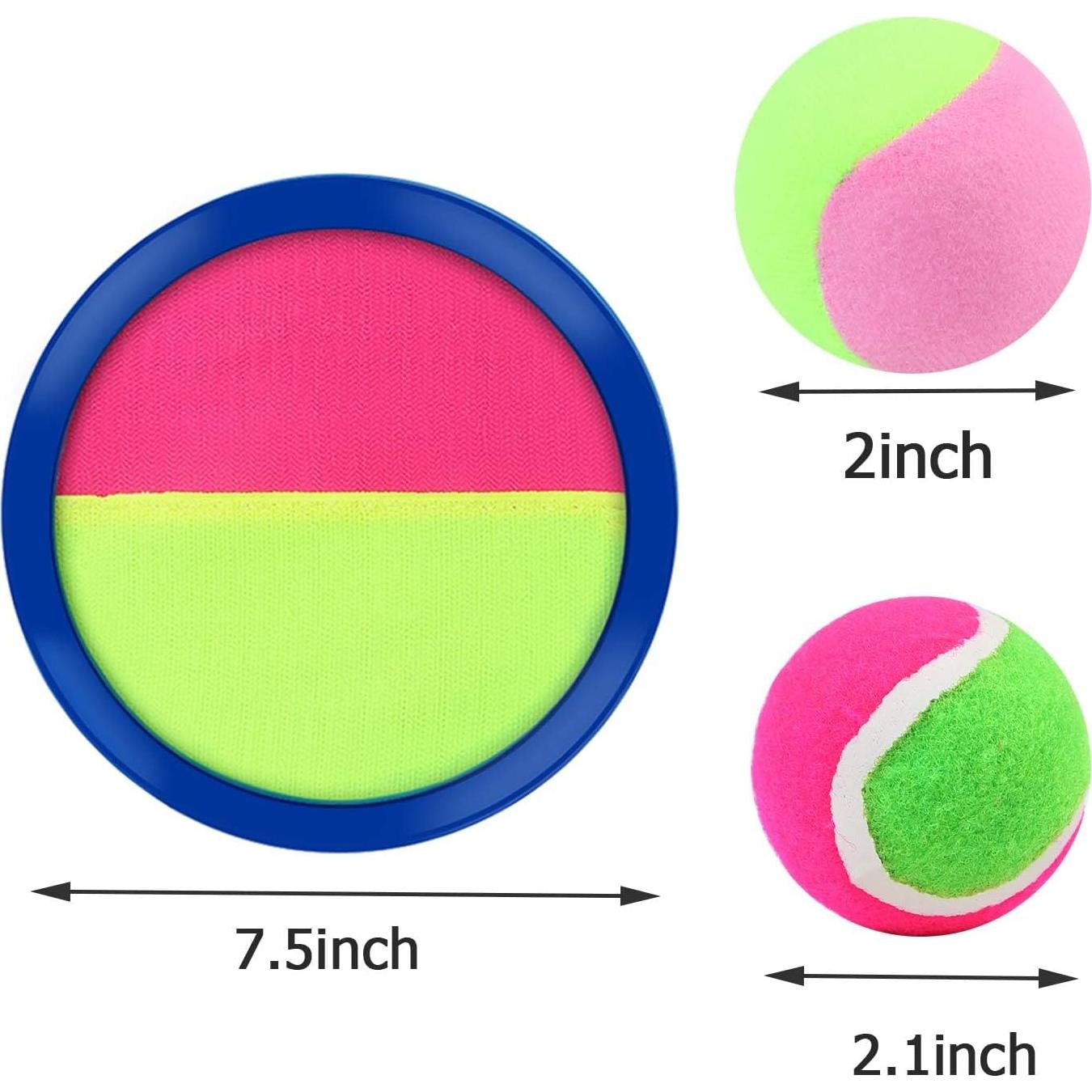 Conjunto de Palas y Pelotas Aneco Toss and Catch - 6 Unidades