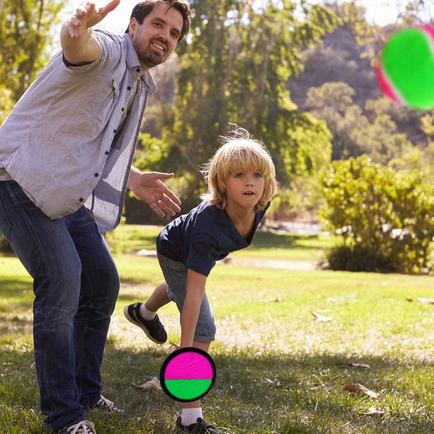 Conjunto de Palas y Pelotas Aneco Toss and Catch - 6 Unidades