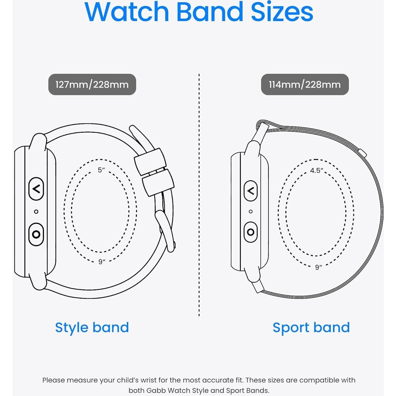 Banda de Reloj Infantil Gabb - Silicona Impermeable Ajustable