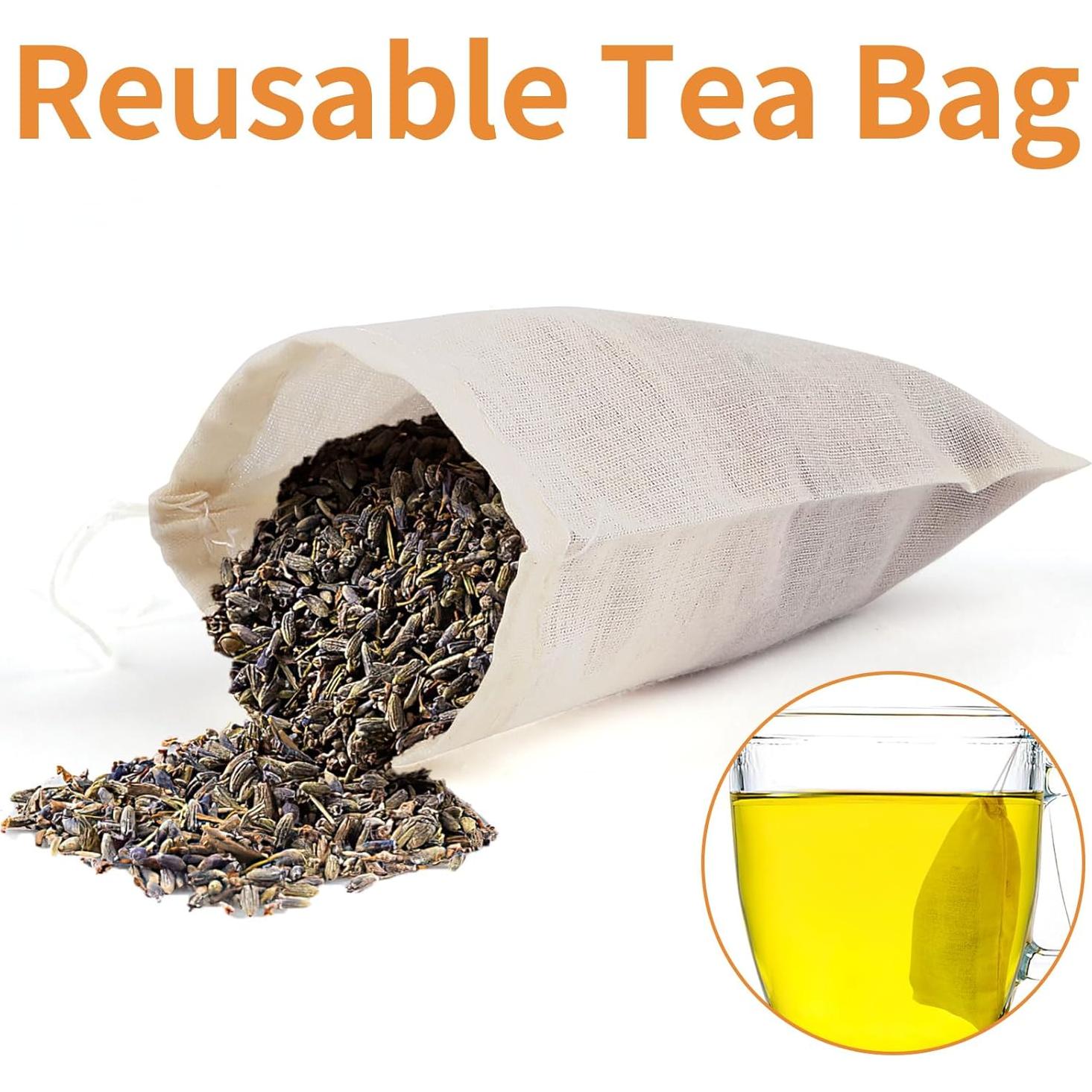 60 Bolsas de Muselina Natural Hoiny 10x7.6 cm para Especias