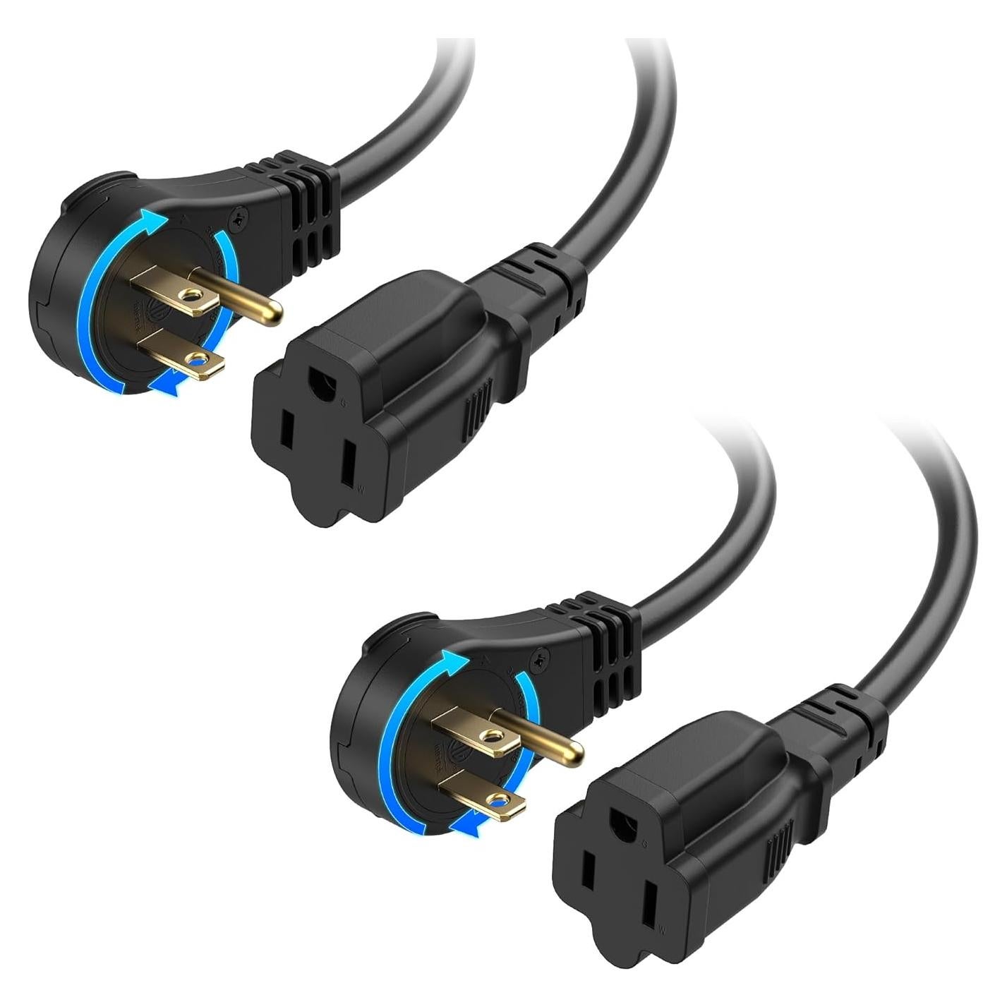 Cable de Extensión Rotativo 0.3m Cable Matters Negro 16 AWG