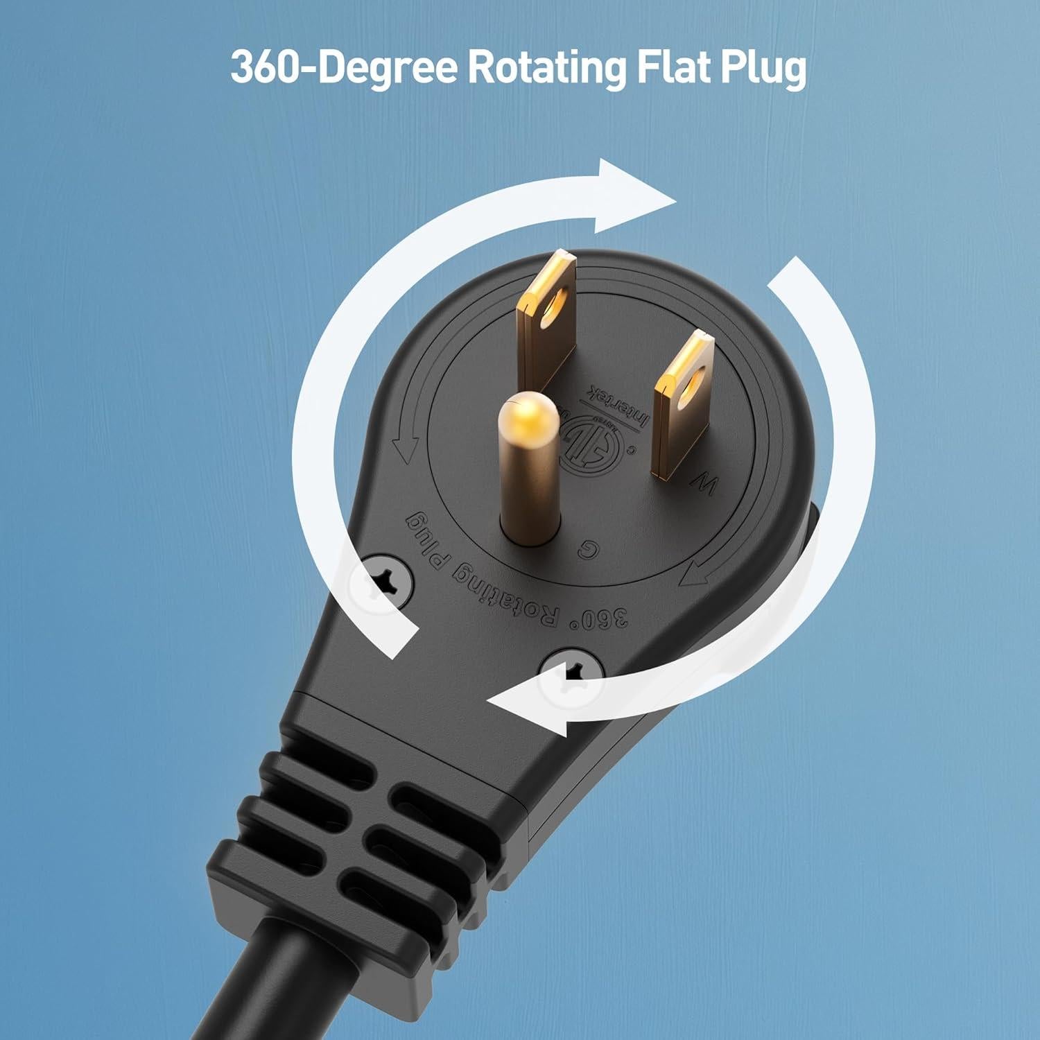 Cable de Extensión Rotativo 0.3m Cable Matters Negro 16 AWG