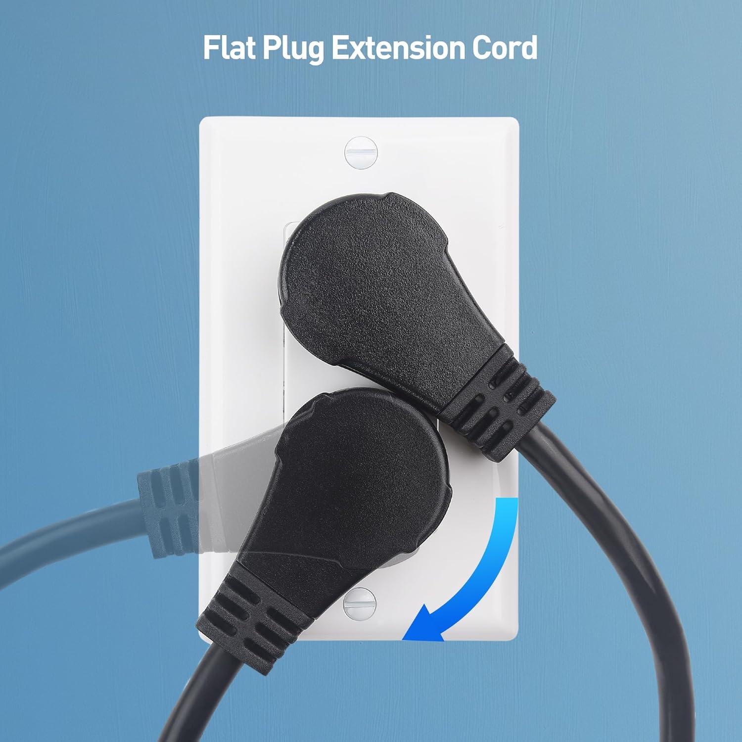 Cable de Extensión Rotativo 0.3m Cable Matters Negro 16 AWG