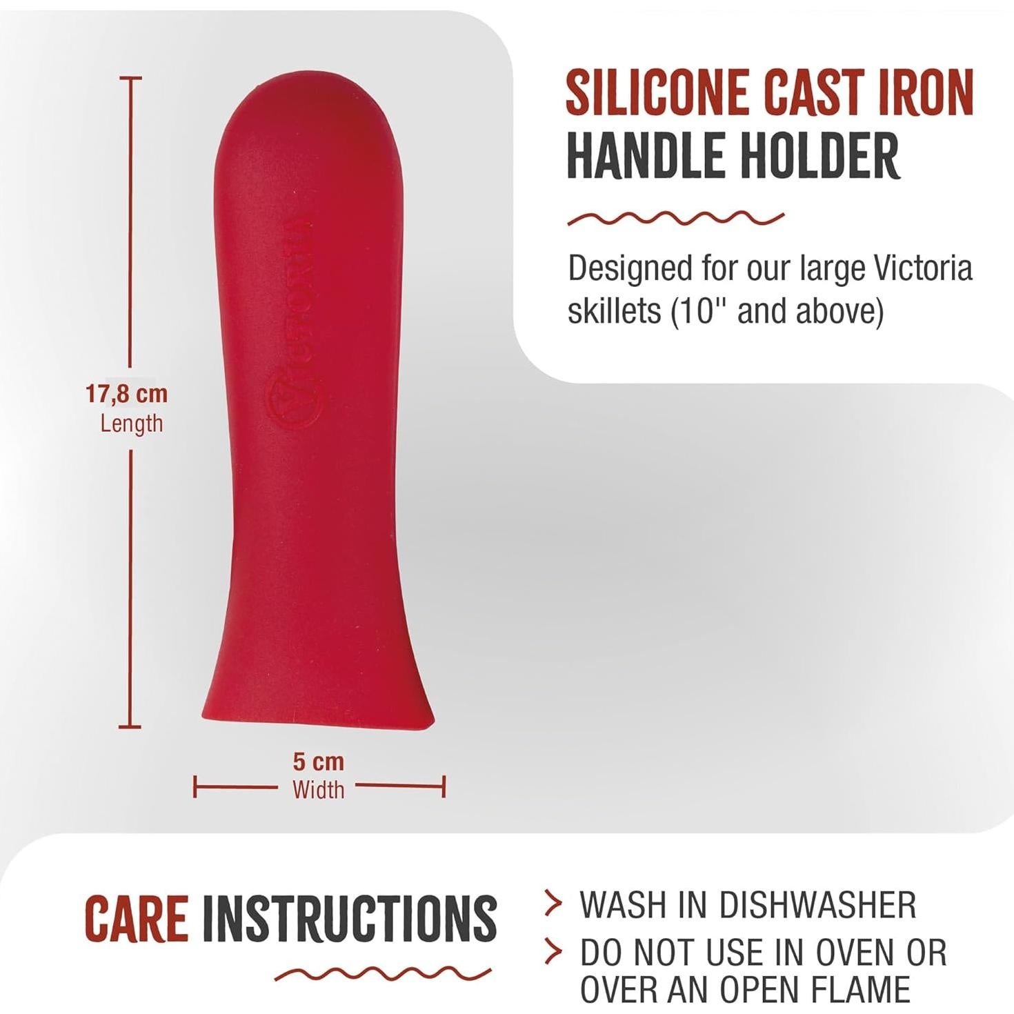 Cubierta de Mango de Silicona Victoria Grande para Sartenes