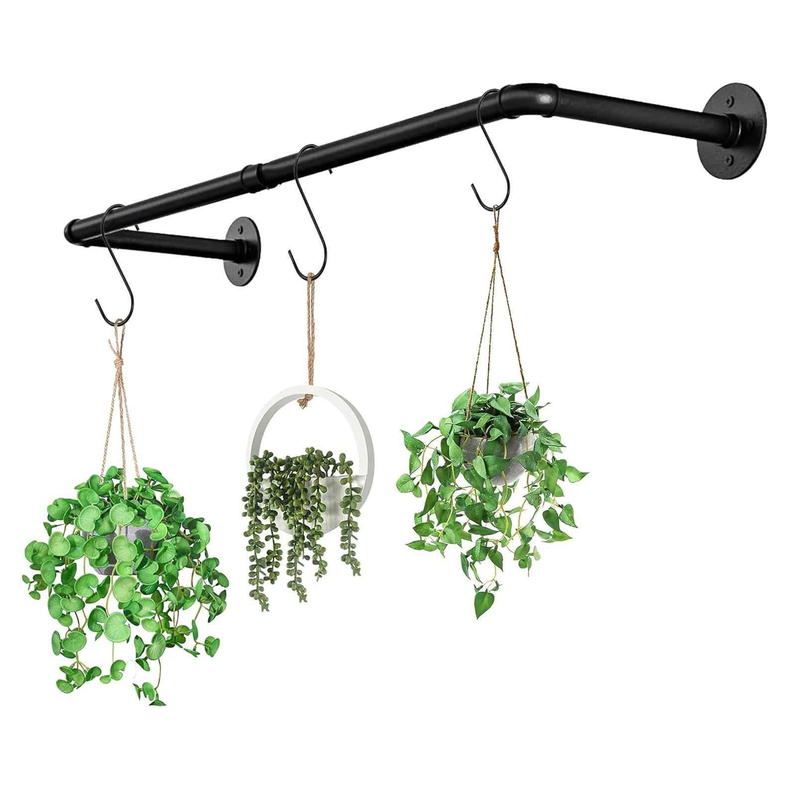 Estante Colgante para Plantas JINSUOZHI Negro 91.44x26.99cm