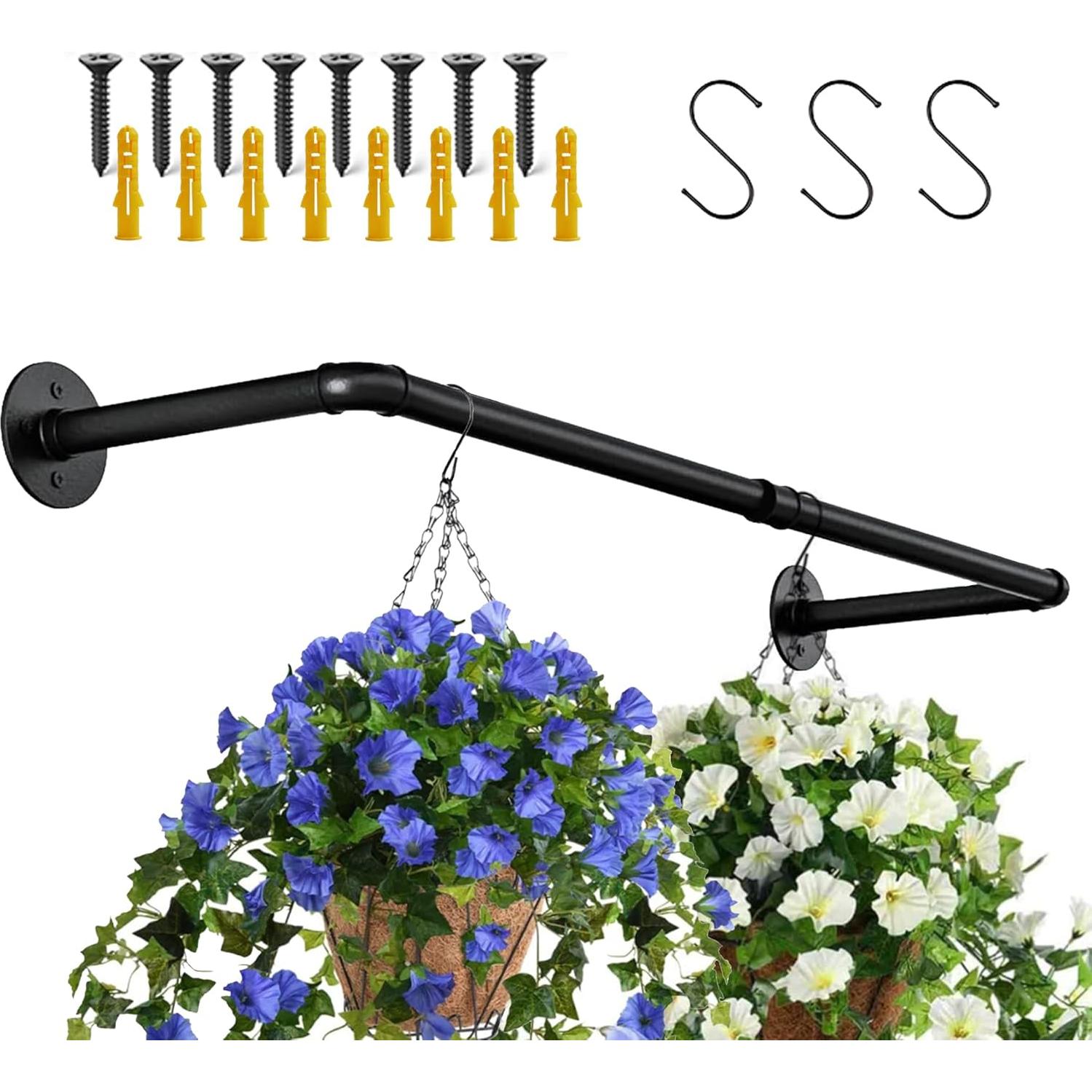 Estante Colgante para Plantas JINSUOZHI Negro 91.44x26.99cm