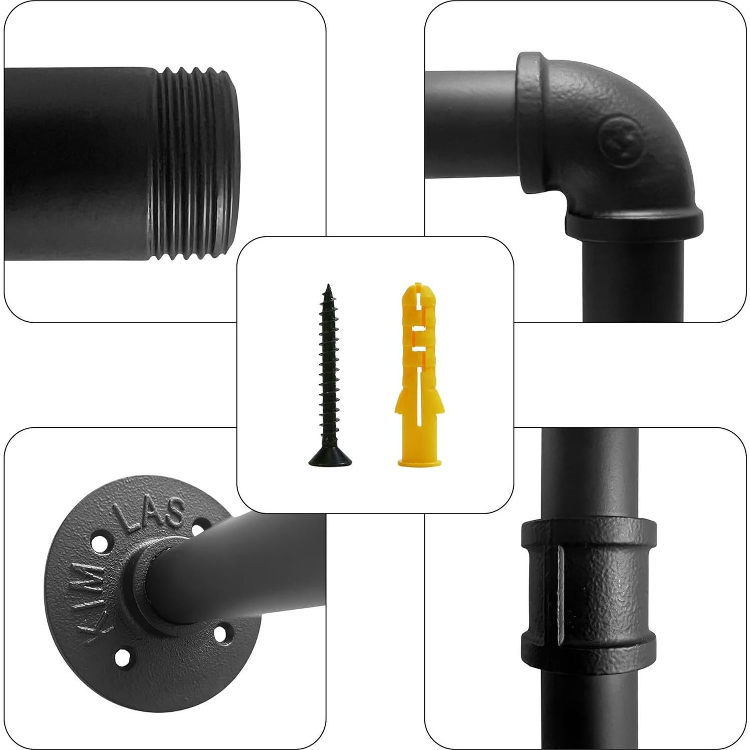 Estante Colgante para Plantas JINSUOZHI Negro 91.44x26.99cm