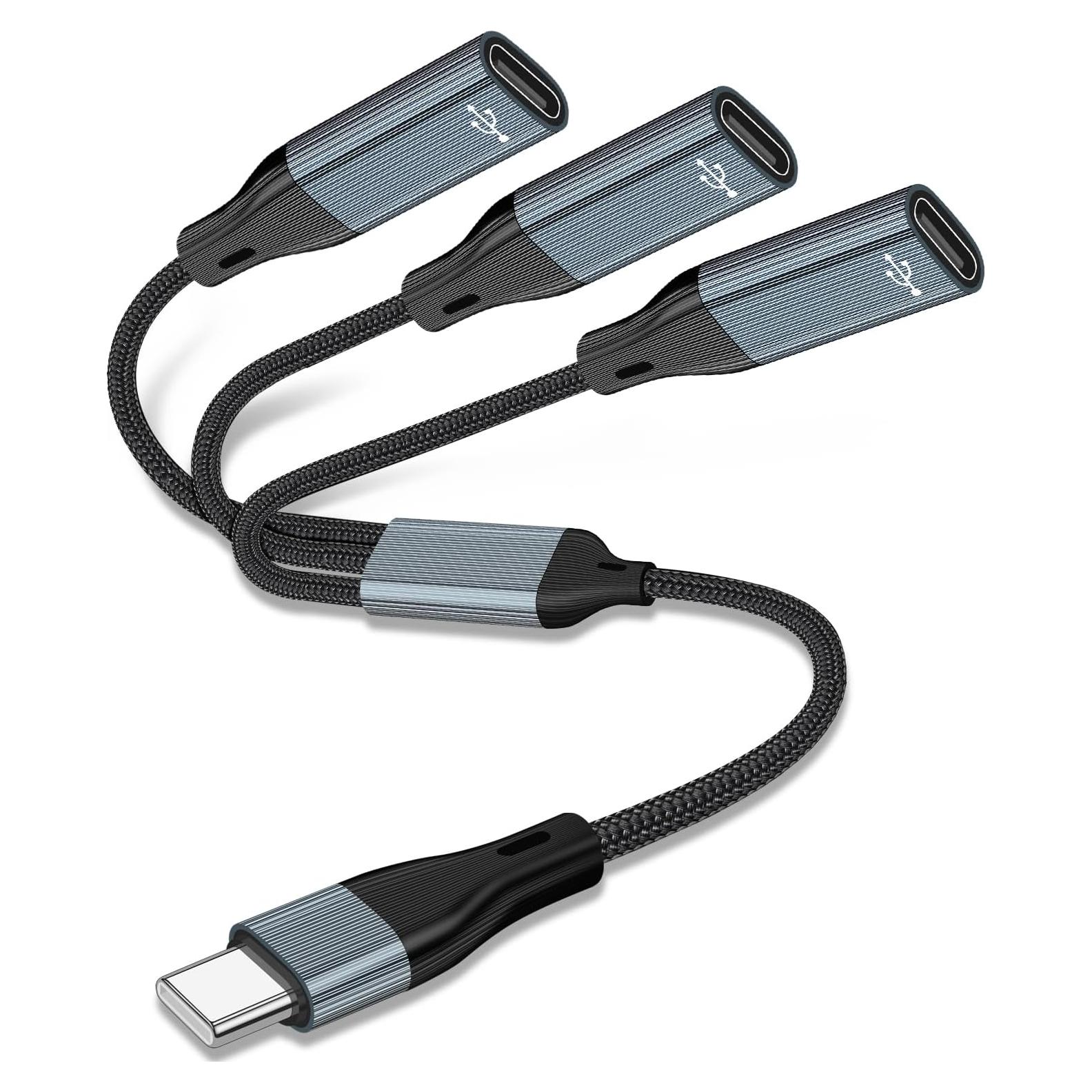 Divisor USB C a 3 USB C hembra Azddur - Compatible con iPad y MacBook