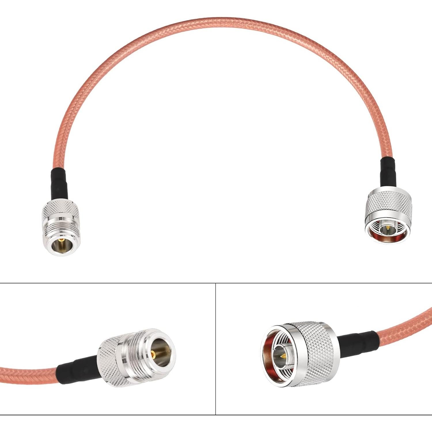 Adaptador N hembra a N macho Eightwood RG400 30cm 50 Ohm