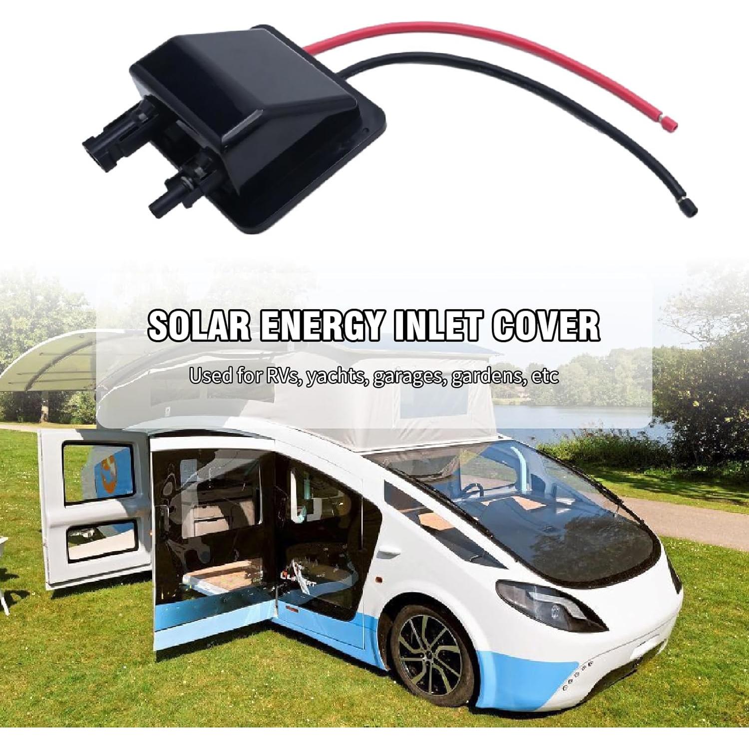 Caja de entrada de cable solar VIKKSAER 10AWG negra 30.48 cm