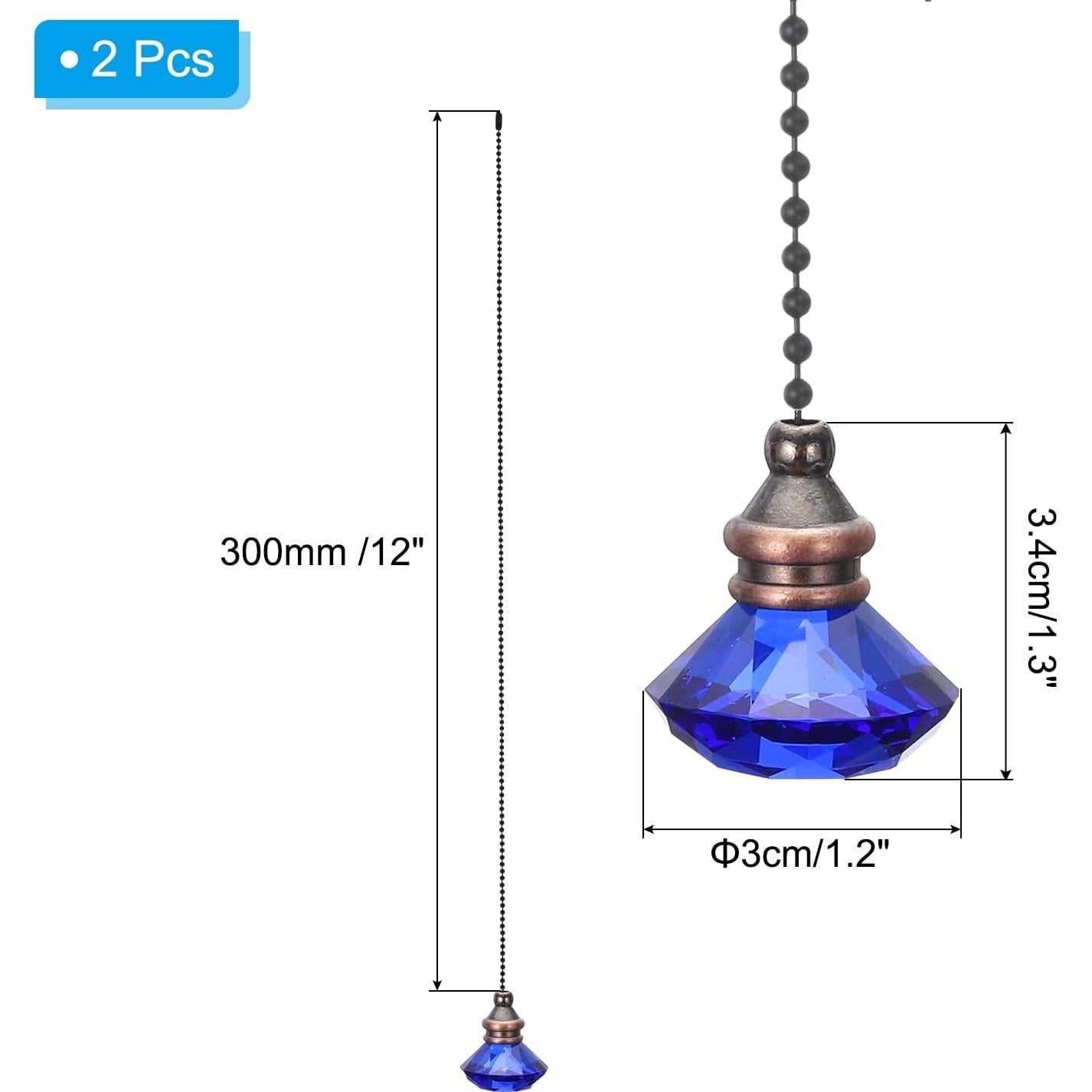 Cadena de Tirar para Ventilador de Techo PATIKIL Azul 30 cm - Paquete de 2