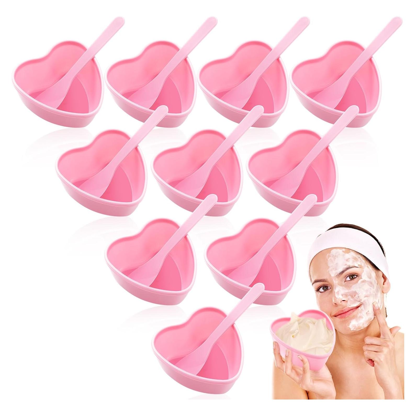 Juego de 5 Cuencos Faciales de Plástico Rosa Teenyyou