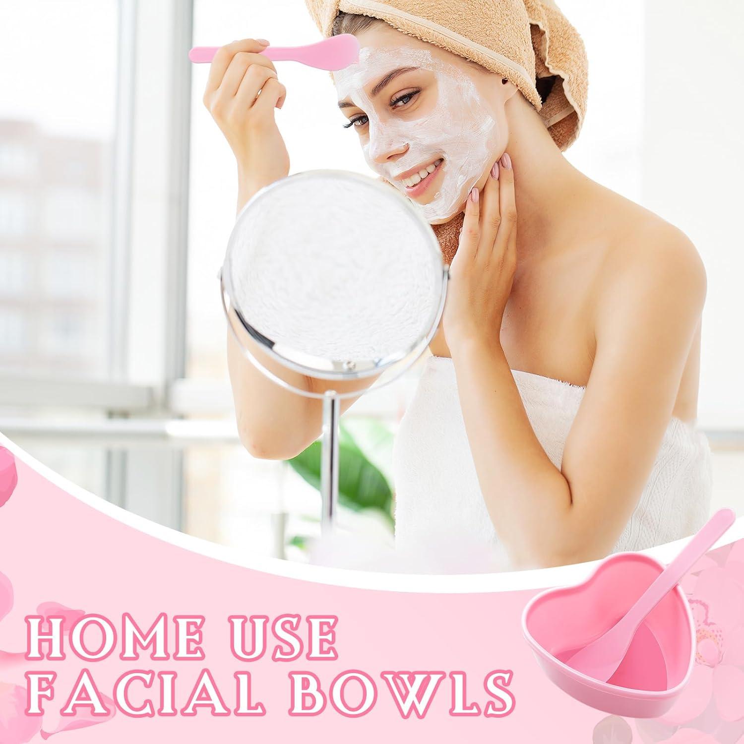 Juego de 5 Cuencos Faciales de Plástico Rosa Teenyyou