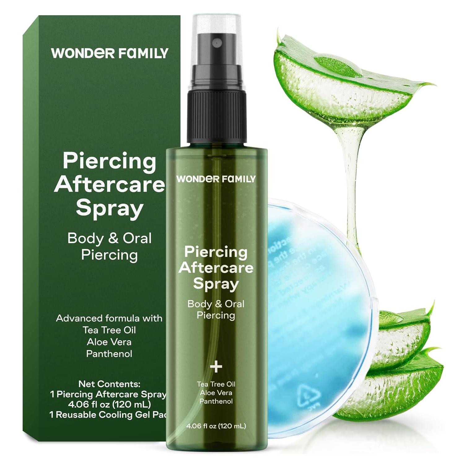 Spray Salino para Piercings WONDER FAMILY 181g - Cuidado y Limpieza