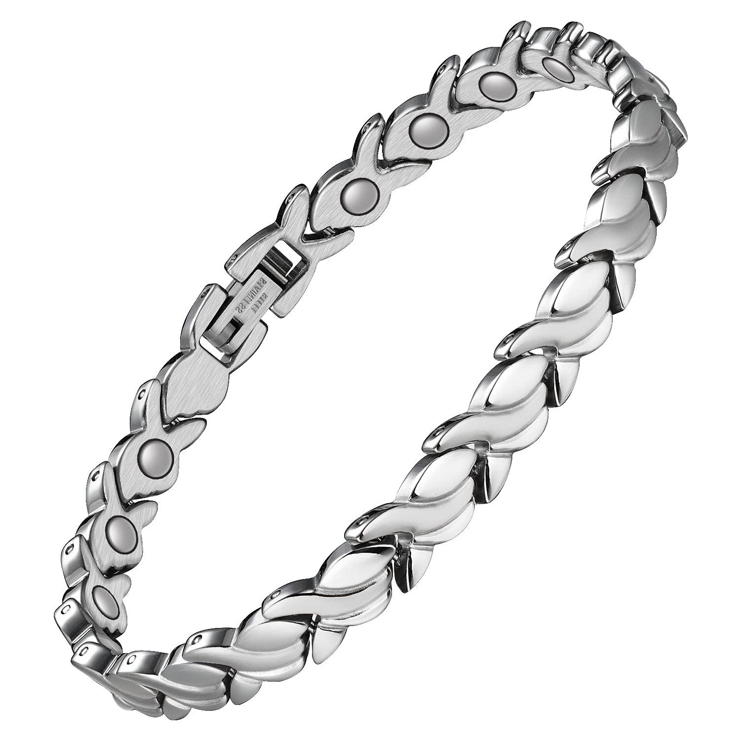 Brazalete Magnético Jecanori para Mujeres de Acero Titanio