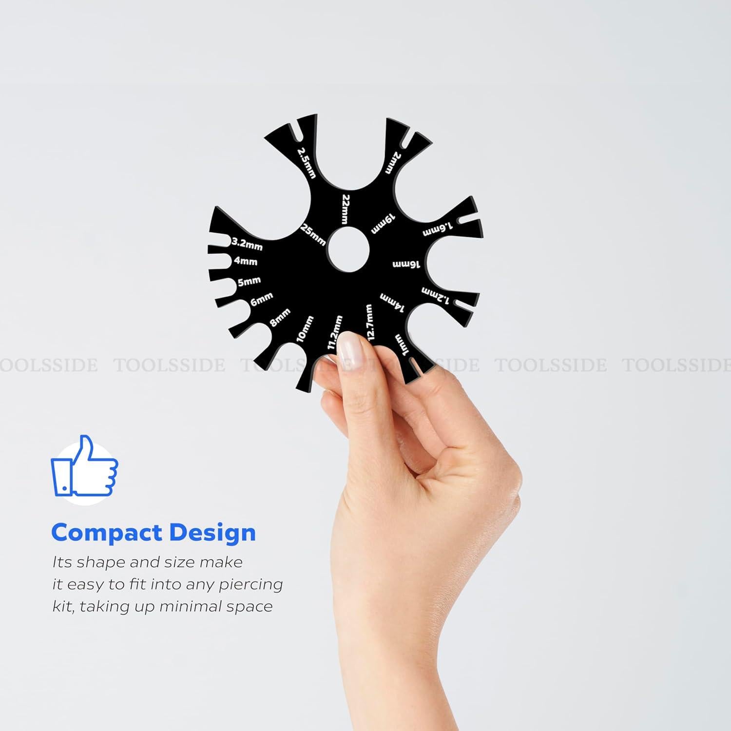 Herramienta de Medición Acrílica Doble Cara 18G HERRAMIENTAS LATERALES