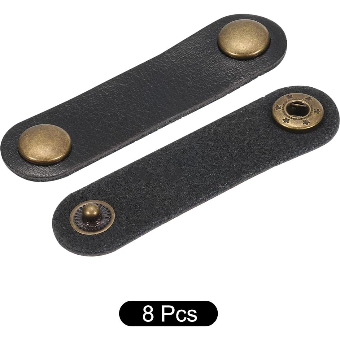 Organizador de Cables de Cuero MECCANIXITY 8 Pcs 63x16mm Negro