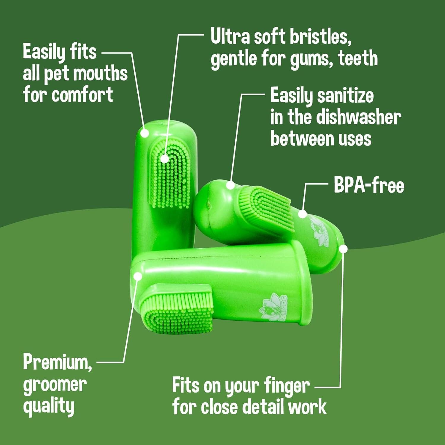 Cepillo de Dedo Bodhi Dog para Perros y Gatos - Suave y Eficaz