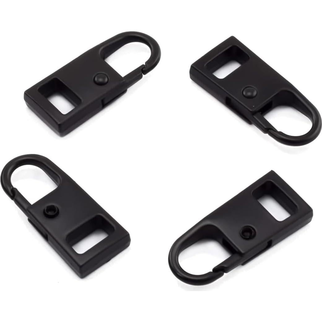 Tiradores de Cremallera Reemplazo Aifeier 4 Piezas Metal Negro