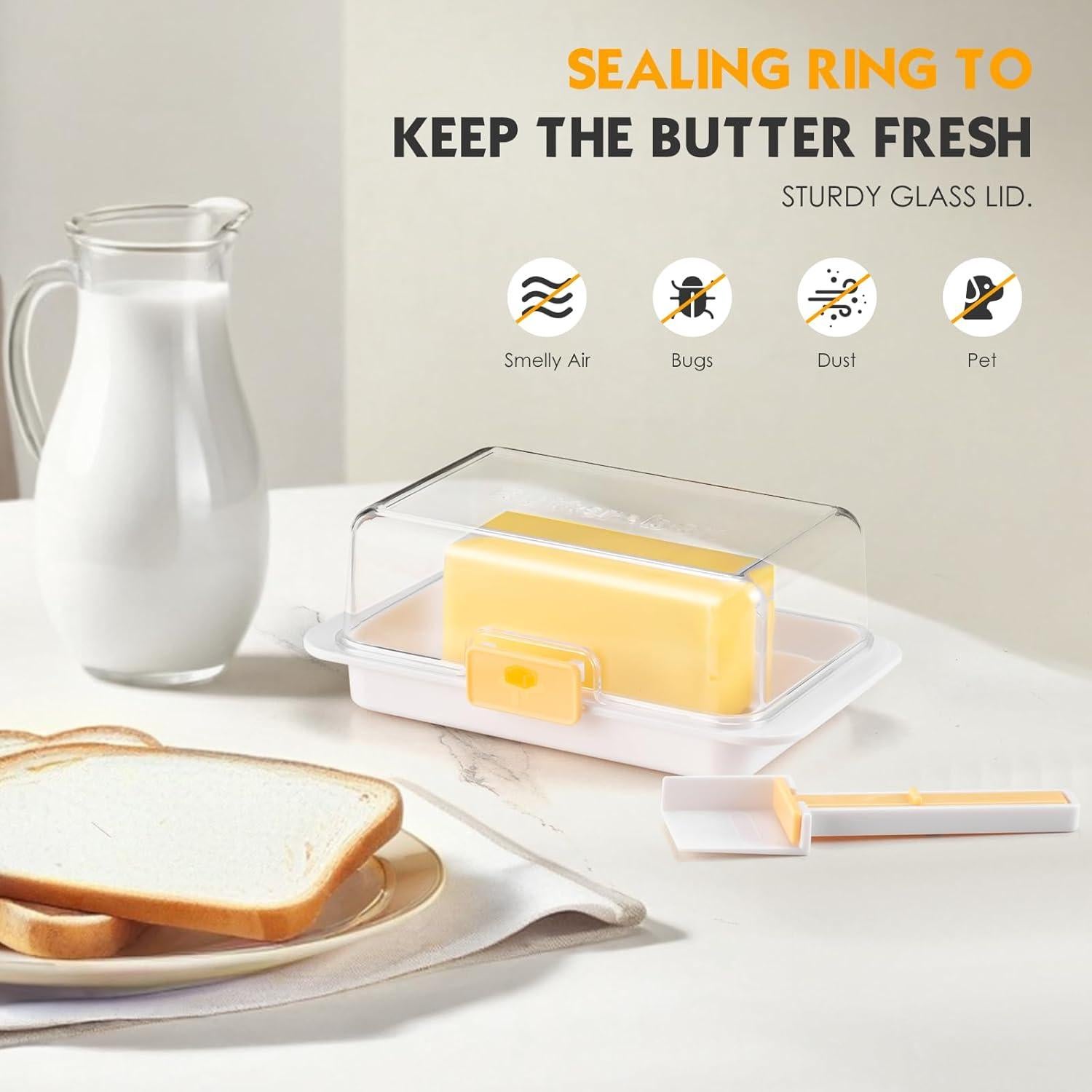 Mantequillera Hermética Grande DTFRLD con Tapa Transparente 220g