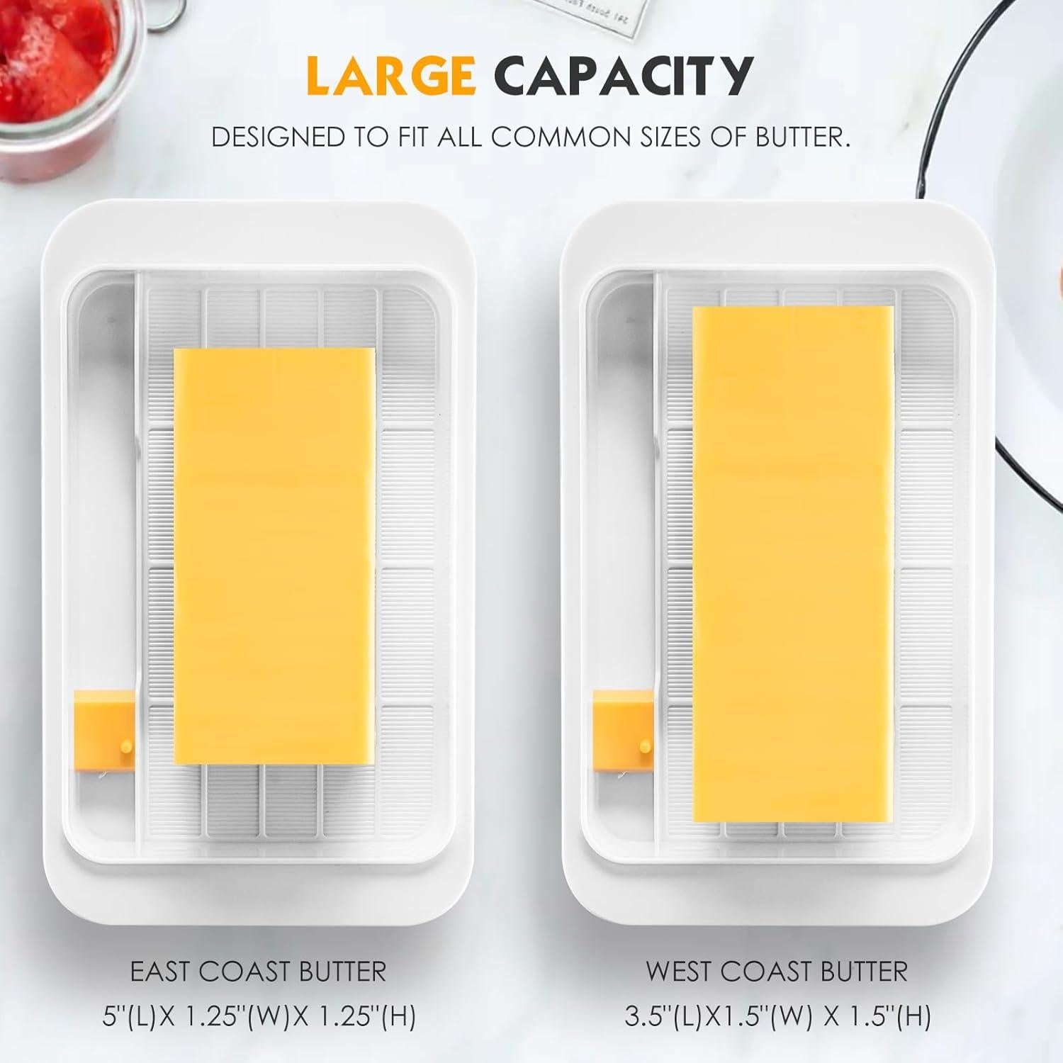 Mantequillera Hermética Grande DTFRLD con Tapa Transparente 220g