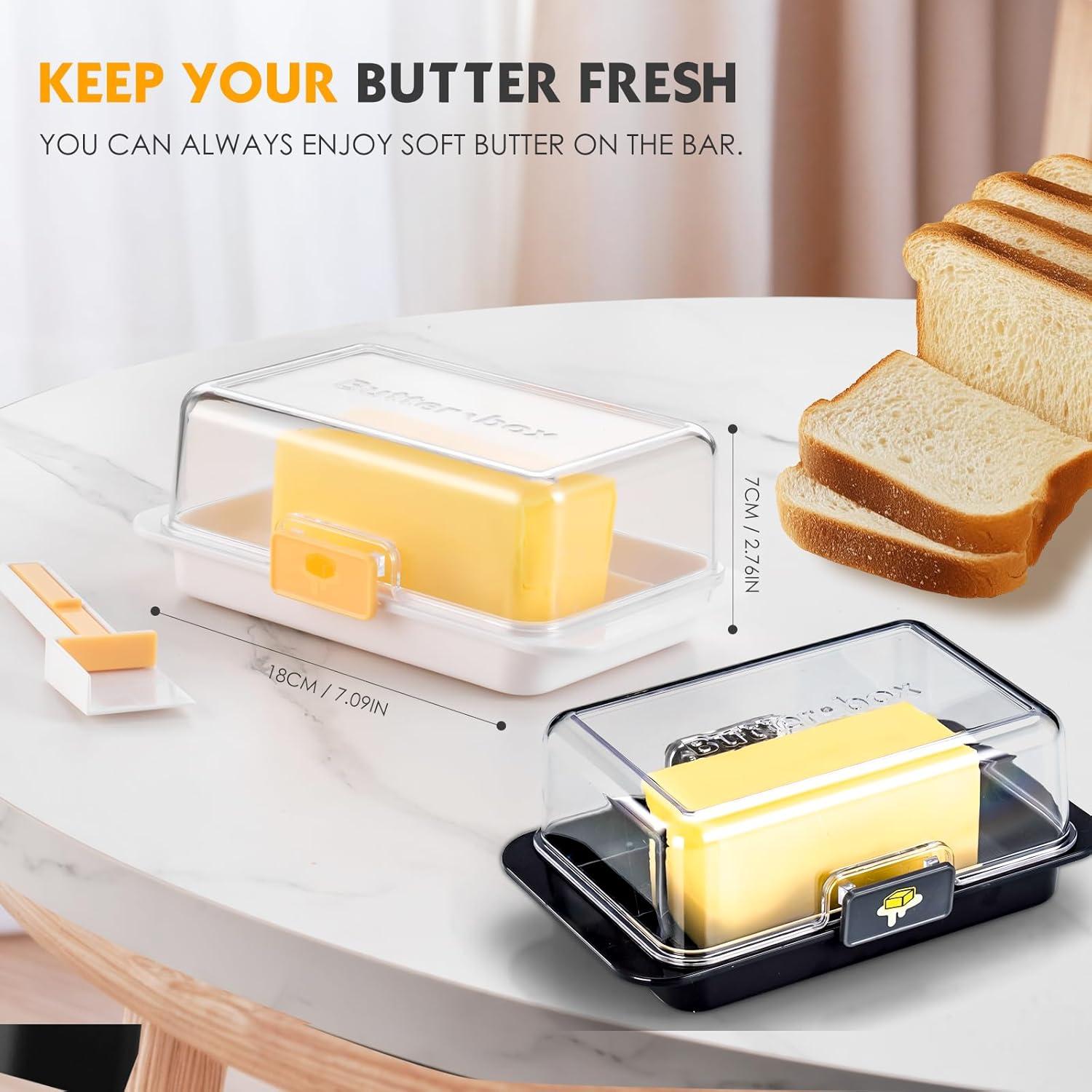 Mantequillera Hermética Grande DTFRLD con Tapa Transparente 220g