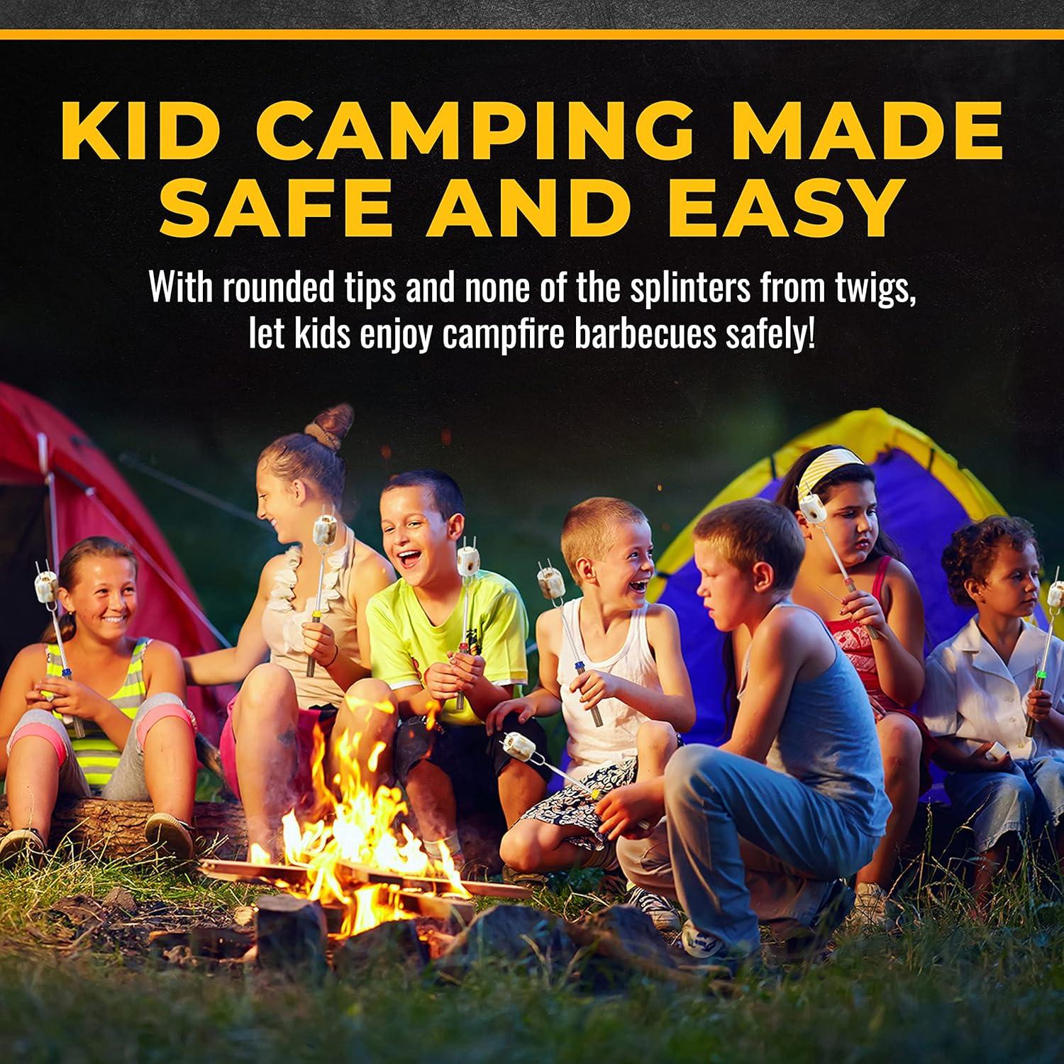 Varas para Asar Malvaviscos CORQUE, 81cm, Set de 5 Multicolor