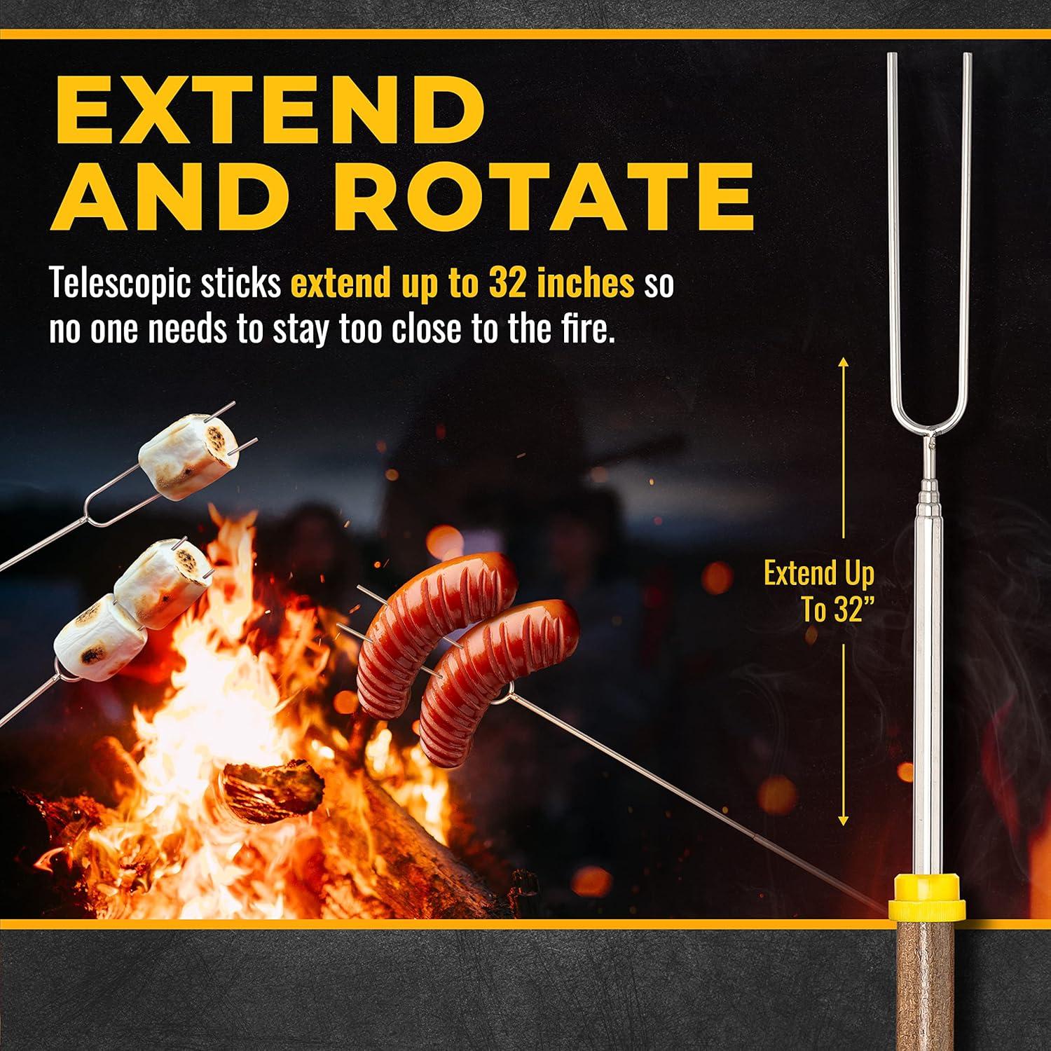 Varas para Asar Malvaviscos CORQUE, 81cm, Set de 5 Multicolor