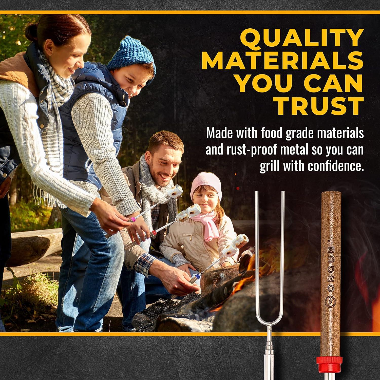 Varas para Asar Malvaviscos CORQUE, 81cm, Set de 5 Multicolor