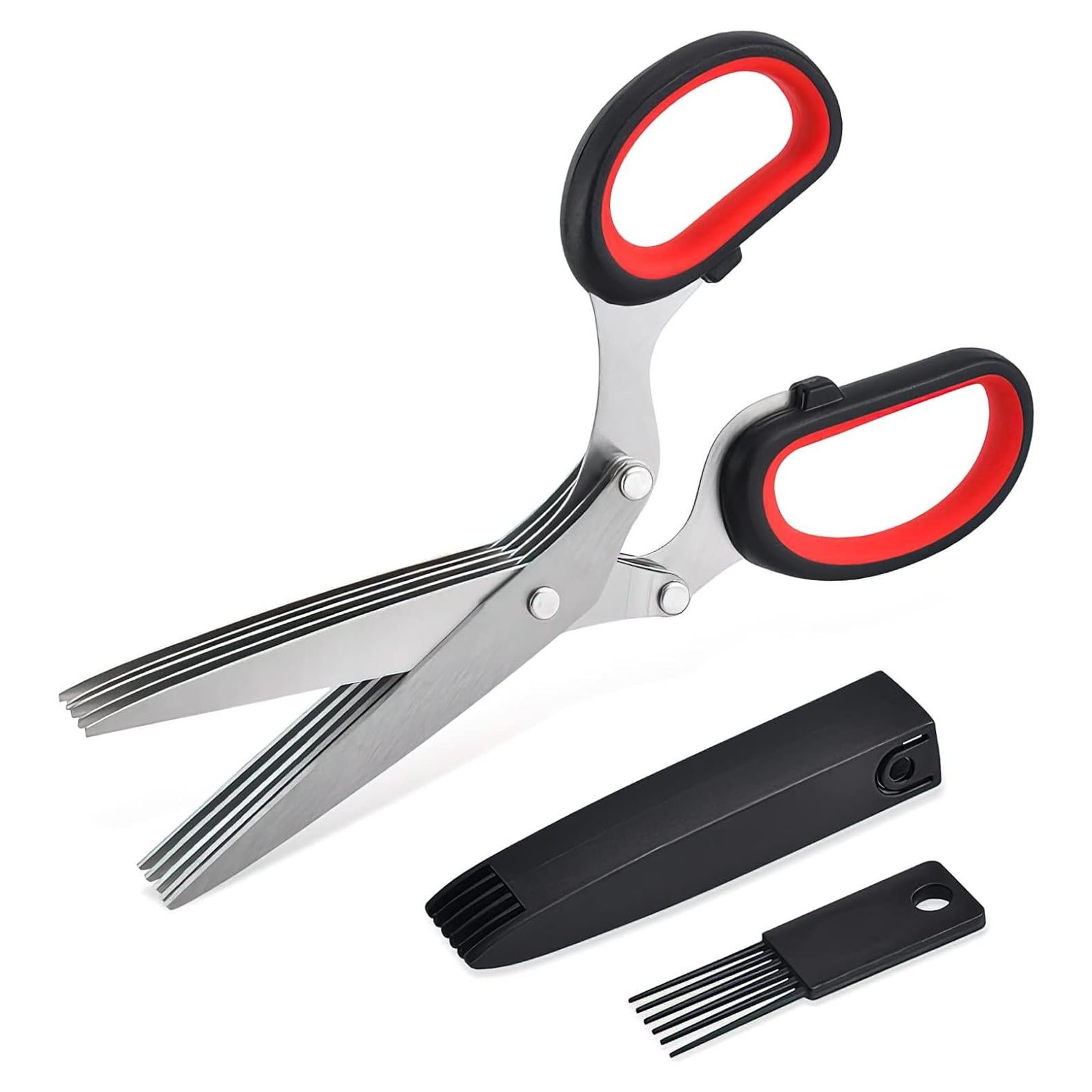 Tijeras de hierbas SCAIKTIG 20.32 cm acero inoxidable con 5 cuchillas