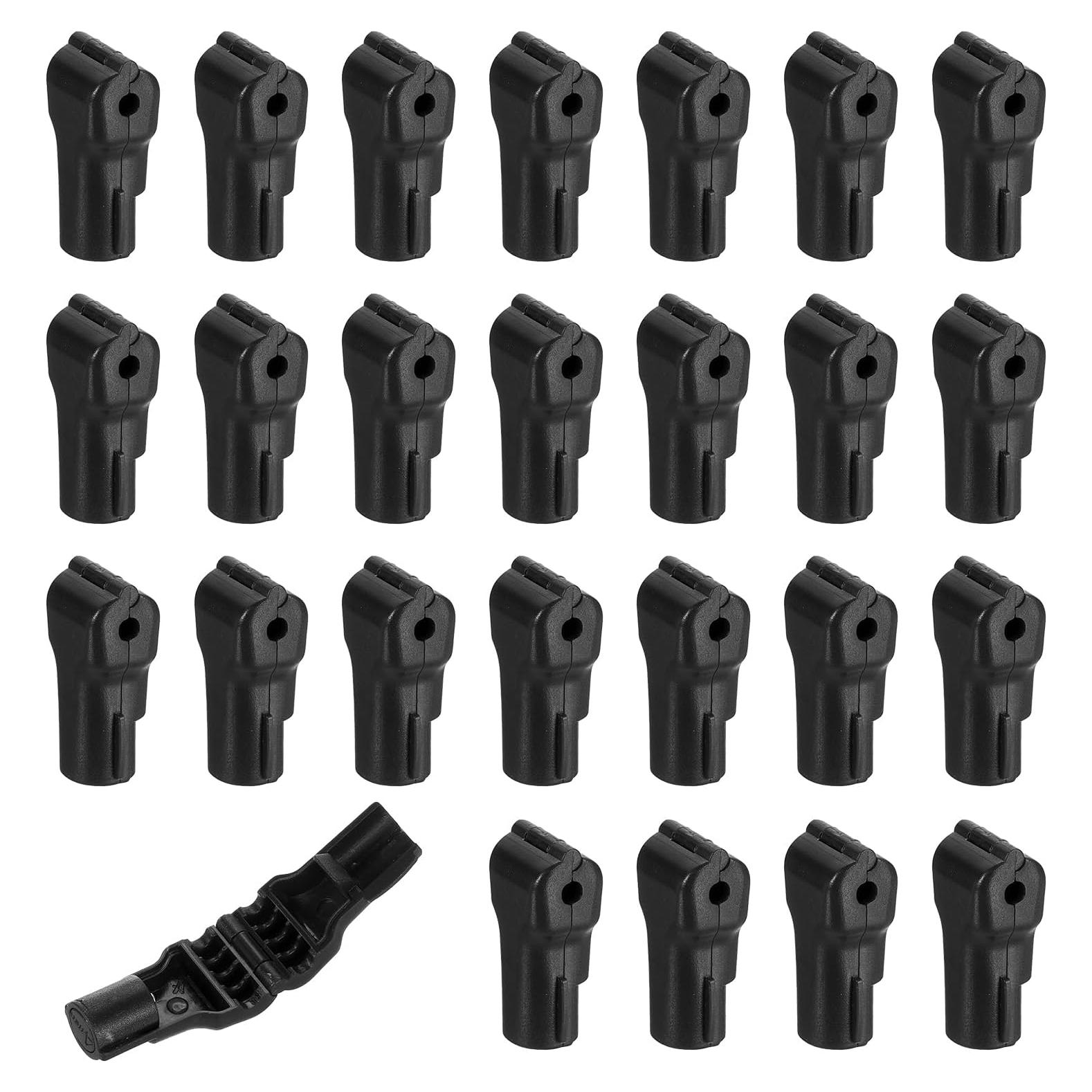 Bloqueos de Ganchos de Exhibición uxcell 50pcs 4mm ABS Negro