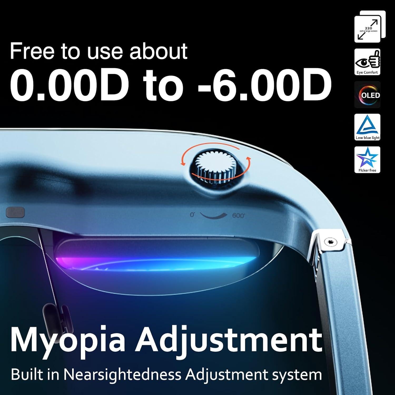 Gafas Inteligentes VILINE AR/XR para Juegos y Cine 1800 Brillo