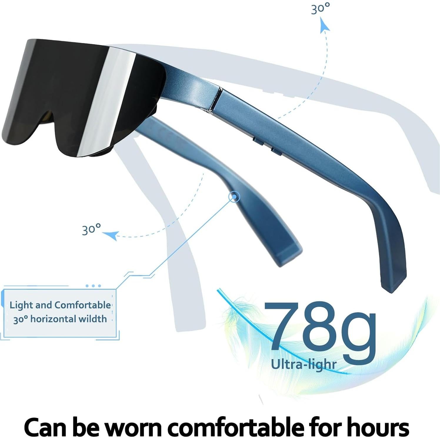 Gafas Inteligentes VILINE AR/XR para Juegos y Cine 1800 Brillo